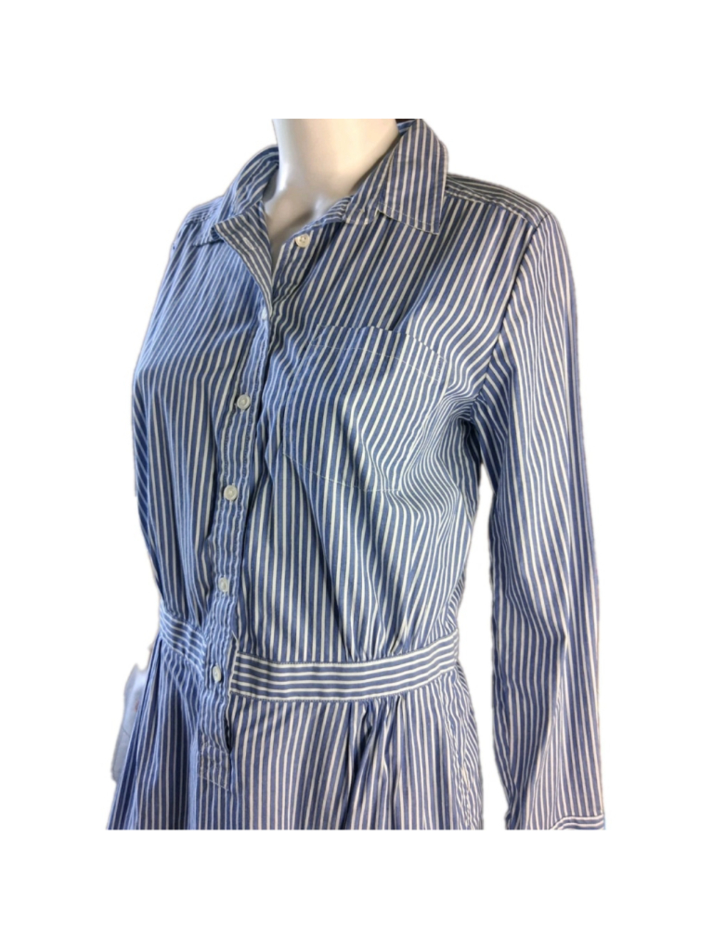 Banana Republic size 8 P Shirt Dress Cotton Sleeve Button Front